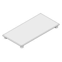 MODULAR SOLUTIONS POLYAMIDE PART END CAP 180MM X 90MM LIGHT GRAY